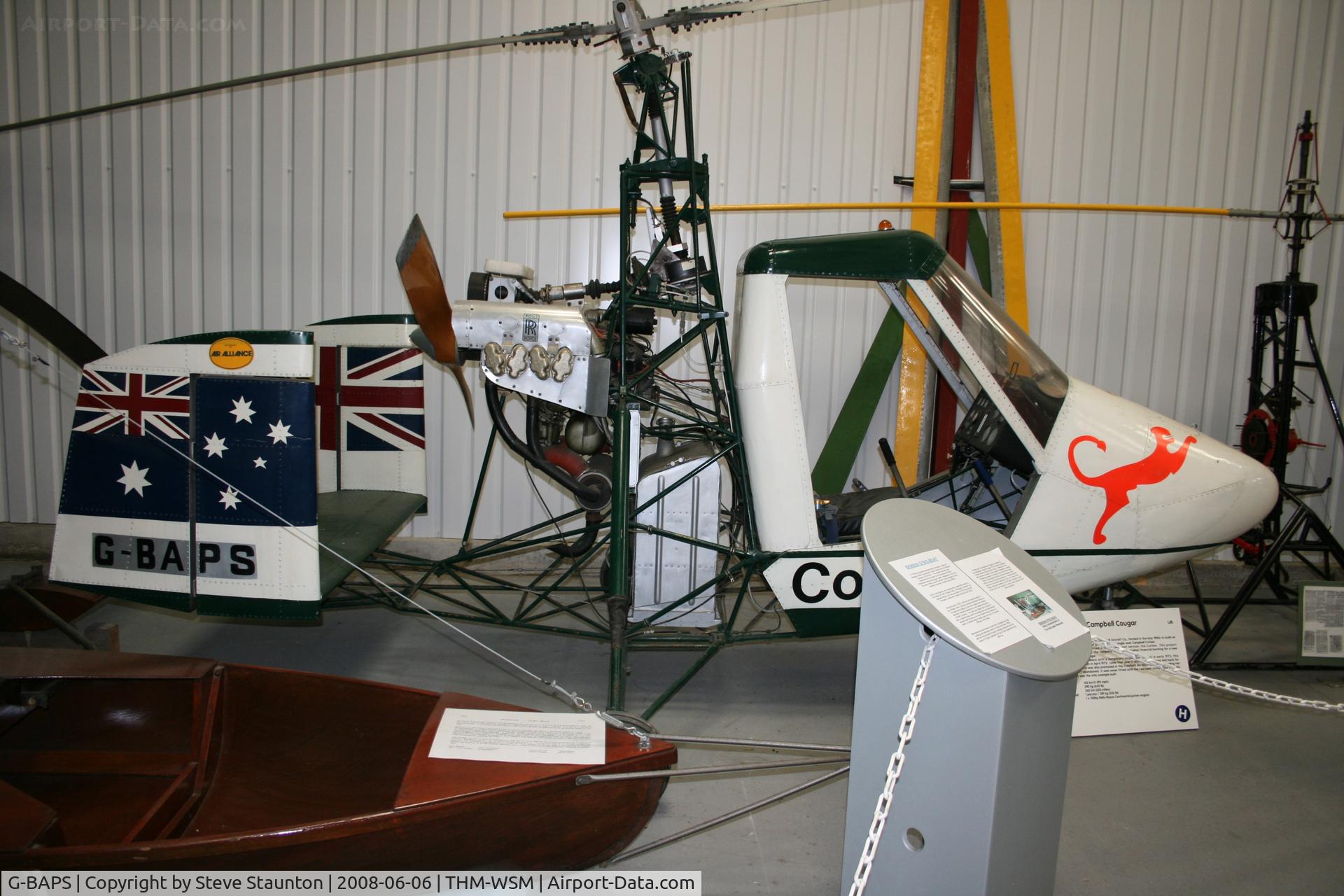 G-BAPS, 1973 Campbell Cougar C/N CA-6000, Taken at the Helicopter Museum (http://www.helicoptermuseum.co.uk/)