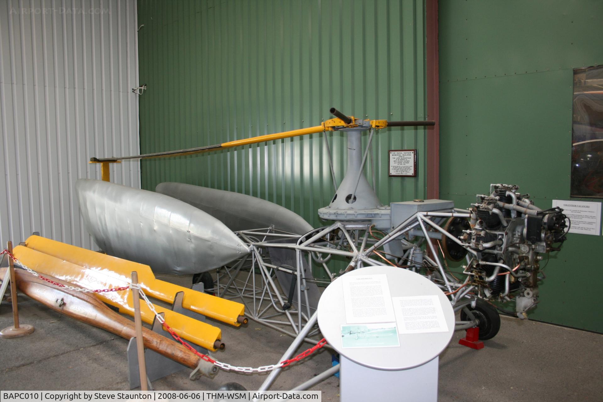 BAPC010, 1932 Hafner R-II Revoplane C/N BAPC.010, Taken at the Helicopter Museum (http://www.helicoptermuseum.co.uk/)