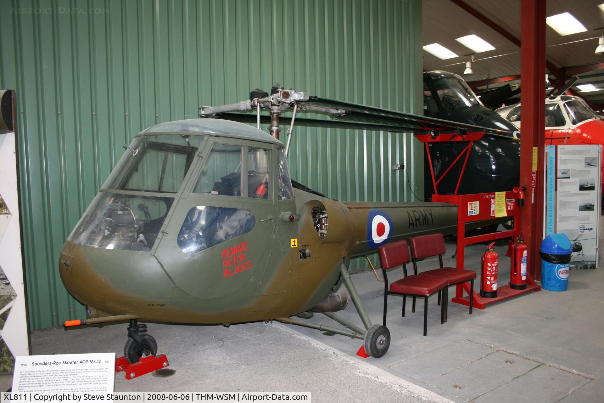 XL811, 1958 Saunders-Roe Skeeter AOP.12 C/N S2/5096, Taken at the Helicopter Museum (http://www.helicoptermuseum.co.uk/)