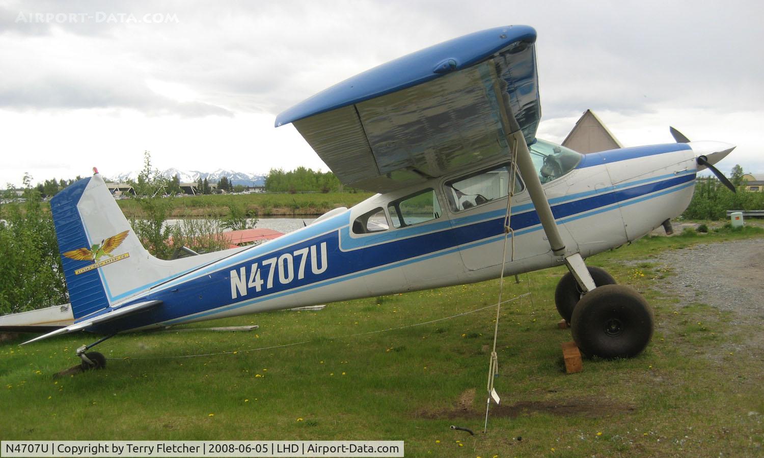 N4707U, 1964 Cessna 180G C/N 18051407, Cessna 180G at Lake Hood