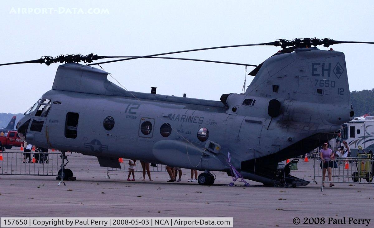 157650, Boeing Vertol CH-46E Sea Knight C/N 2549, One of the Black Knights' helos on display