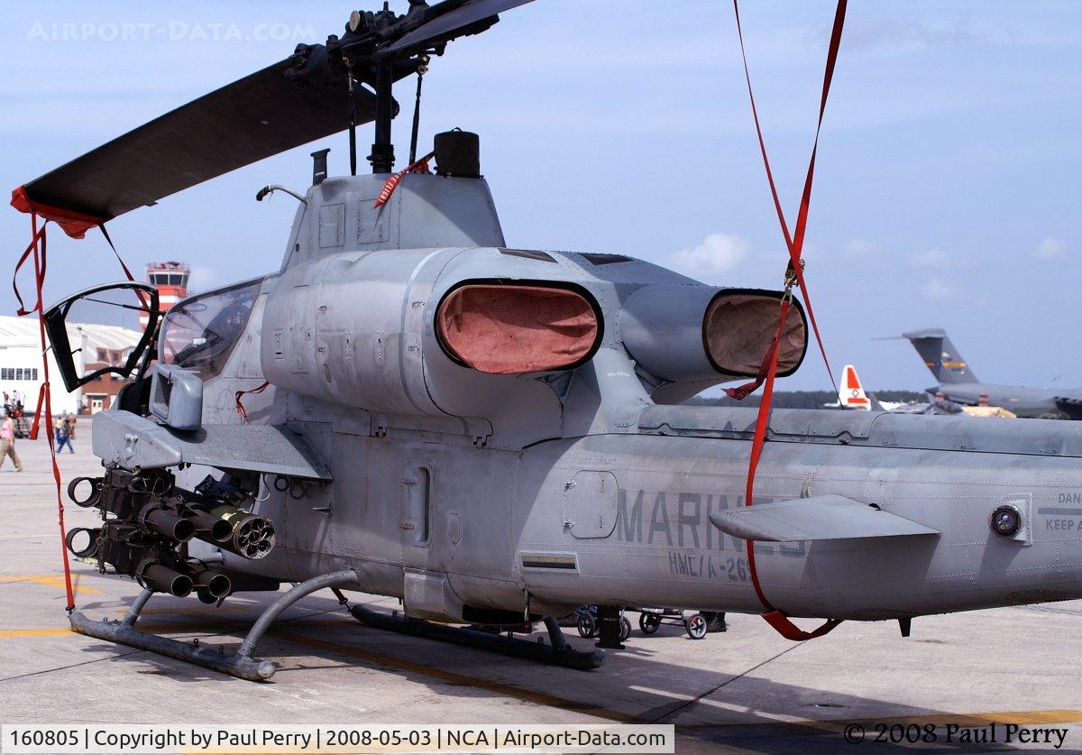 160805, Bell AH-1W Super Cobra C/N 29123, Sporting the power-plants of the Zulu model, but still the twin-blade rotor.  Firmly a Whiskey Cobra