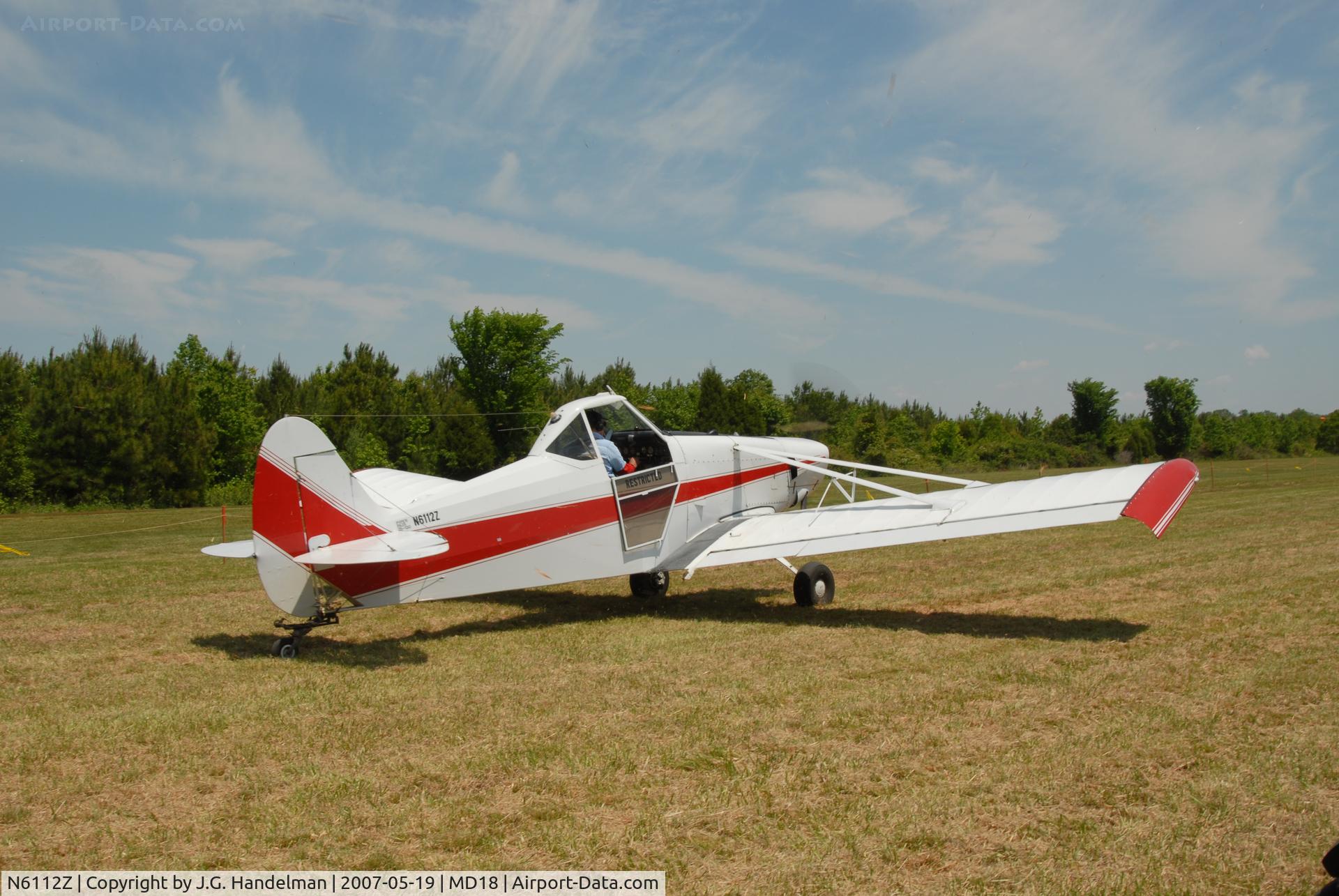 N6112Z, 1960 Piper PA-25 C/N 25-130, Taxiing in at Horn Pt. Fly In