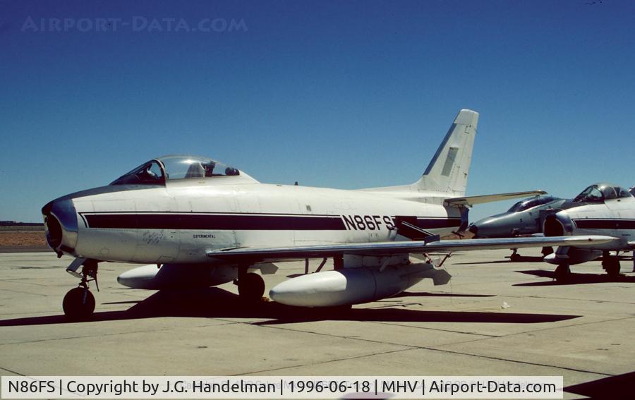 N86FS, 1954 Canadair F-86 MK.5 Sabre C/N 1157, On ramp  at Mojave CA