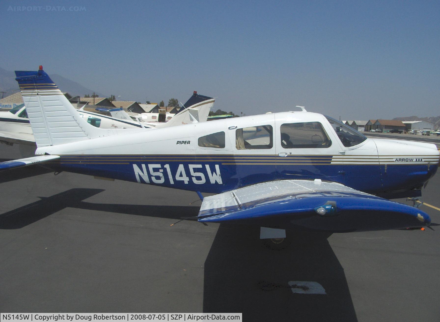 N5145W, 1977 Piper PA-28R-201 Cherokee Arrow III C/N 28R-7837098, 1977 Piper PA-28R-201 ARROW III, Lycoming IO-360-C1C 200 Hp