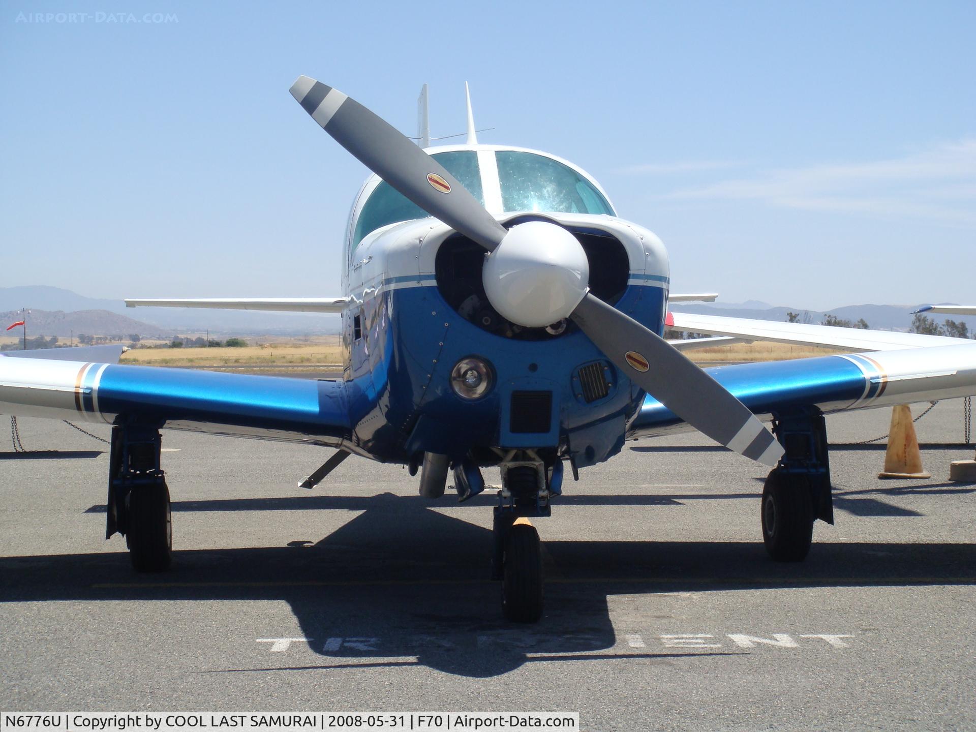 N6776U, 1963 Mooney M20C Ranger C/N 2498, M20C 76U at French Valley Transient Parking