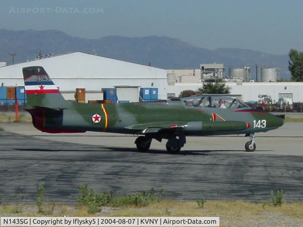 N143SG, 1967 Soko G-2 Galeb C/N FVS-G23-143, Unknown type jet running up for 16R @ KVNY