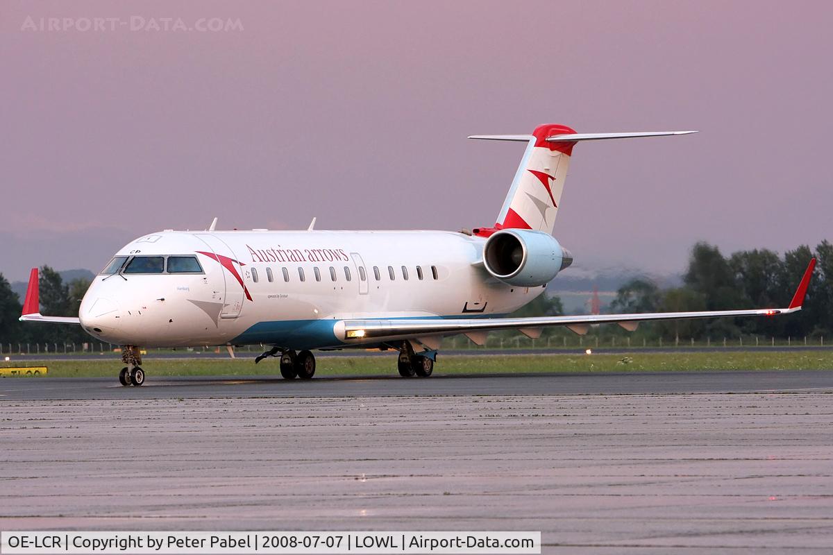 OE-LCR, 2003 Canadair CRJ-200LR (CL-600-2B19) C/N 7910, after sunset