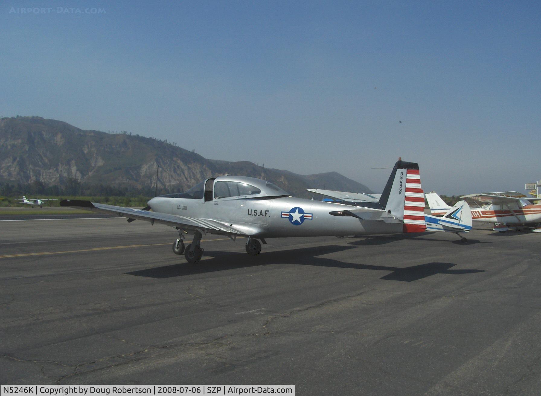 N5246K, 1950 Ryan Navion B C/N NAV-4-2146B, 1950 Ryan NAVION B as Korean War L-17, Lycoming GO-435 C&D 260 Hp