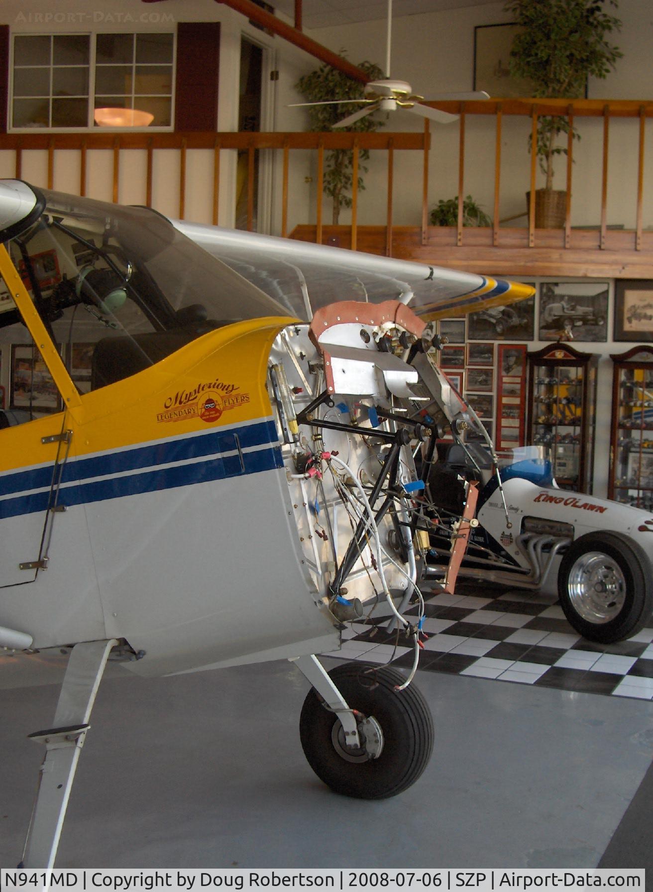 N941MD, 1996 American Champion 8GCBC Scout C/N 375-96, 1996 American Champion 8GCBC SCOUT, Lycoming O-360-E2C 180 Hp engine out for repair