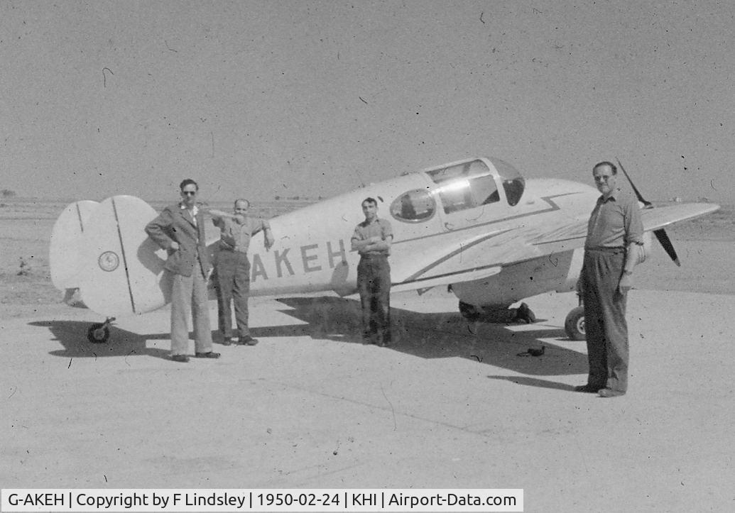 G-AKEH, 1947 Miles M65 Gemini 1A C/N 6473, Miles Gemini transiting Karachi heading east