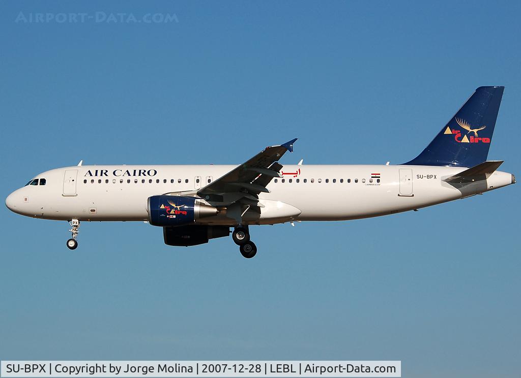 SU-BPX, 2007 Airbus A320-214 C/N 3323, On final to RWY 25R.