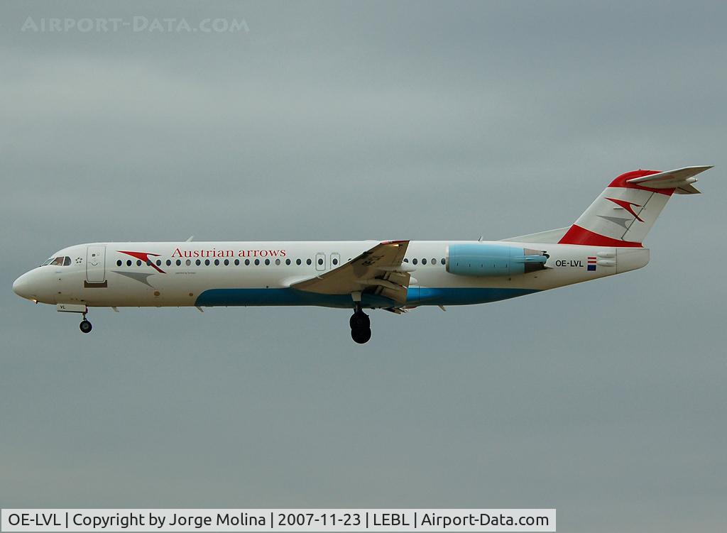 OE-LVL, 1992 Fokker 100 (F-28-0100) C/N 11404, 