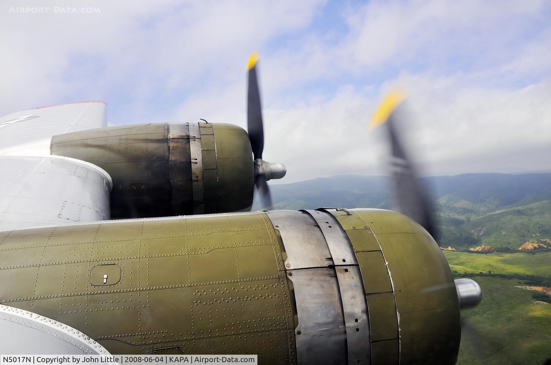 N5017N, 1944 Lockheed/Vega (Boeing) B-17G-105-VE Flying Fortress C/N 8649, Position just forward of port wing, looking out to the South