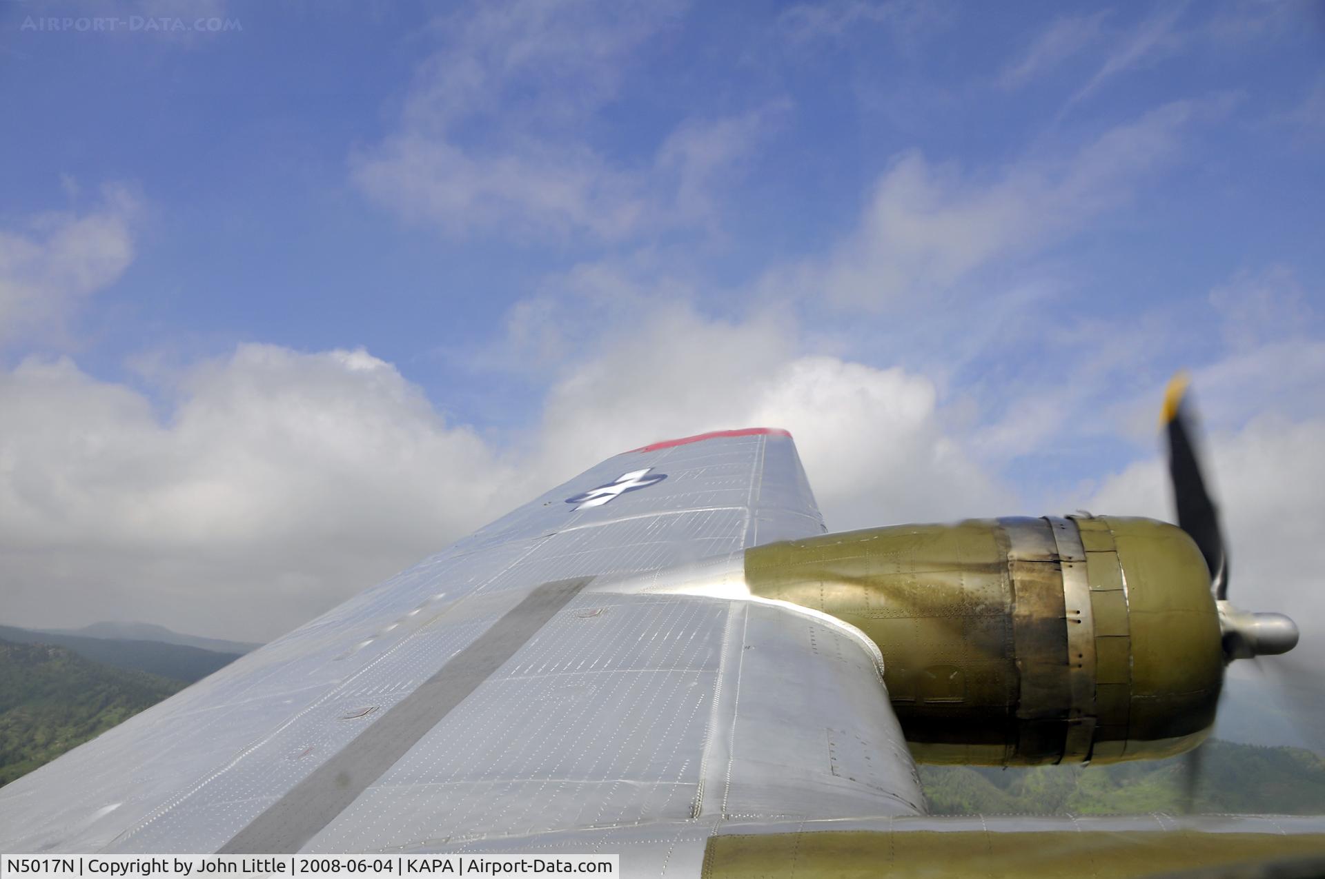 N5017N, 1944 Lockheed/Vega (Boeing) B-17G-105-VE Flying Fortress C/N 8649, Looking out at a few patches of blue sky