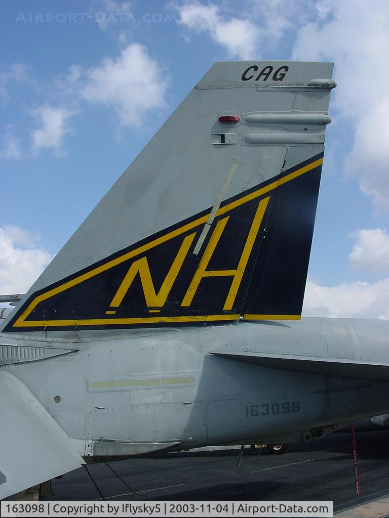 163098, McDonnell Douglas F/A-18A Hornet C/N 0478/A397, USN FA-18C CAG bird tail