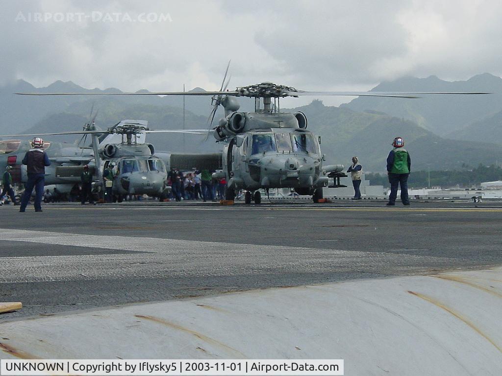 UNKNOWN, , SH-60's prepare to launch for carrier guard, it is always done when moving in and out of port