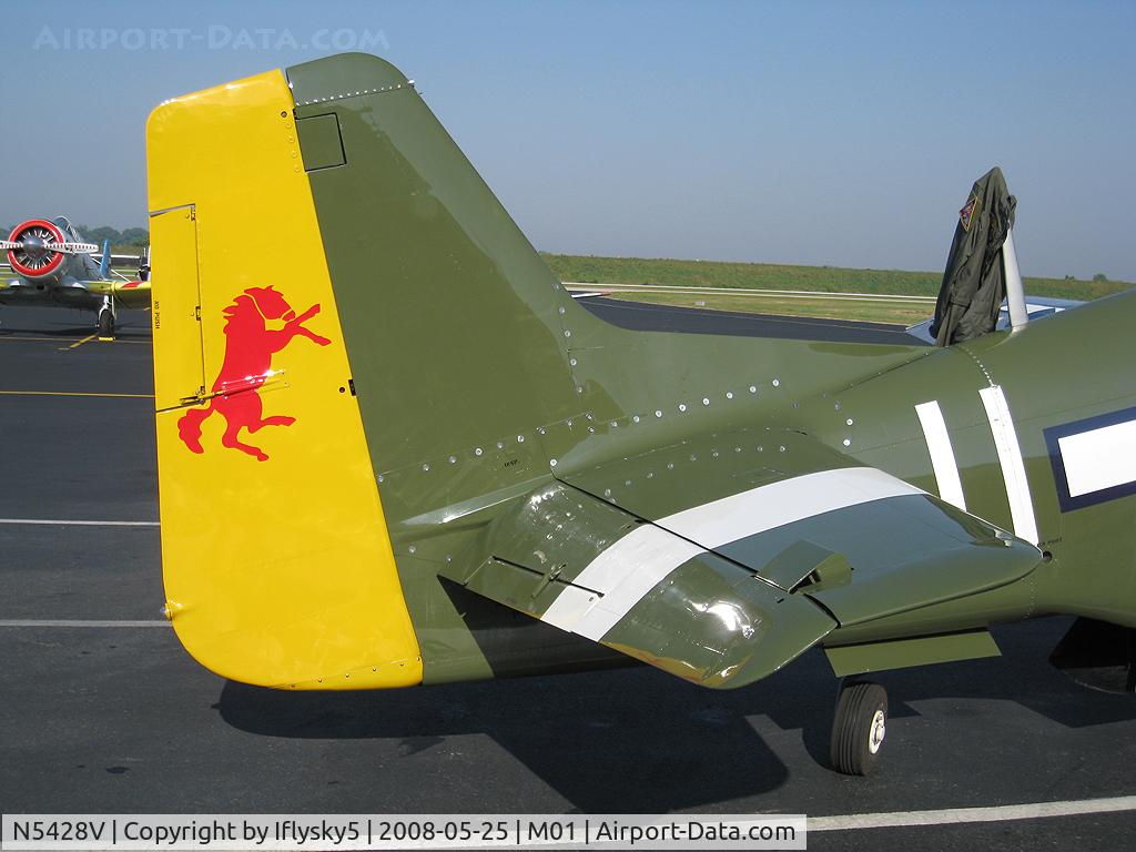 N5428V, 1944 North American P-51D Mustang C/N 122-39723, N5428V P-51D GUNFIGHTER TAIL