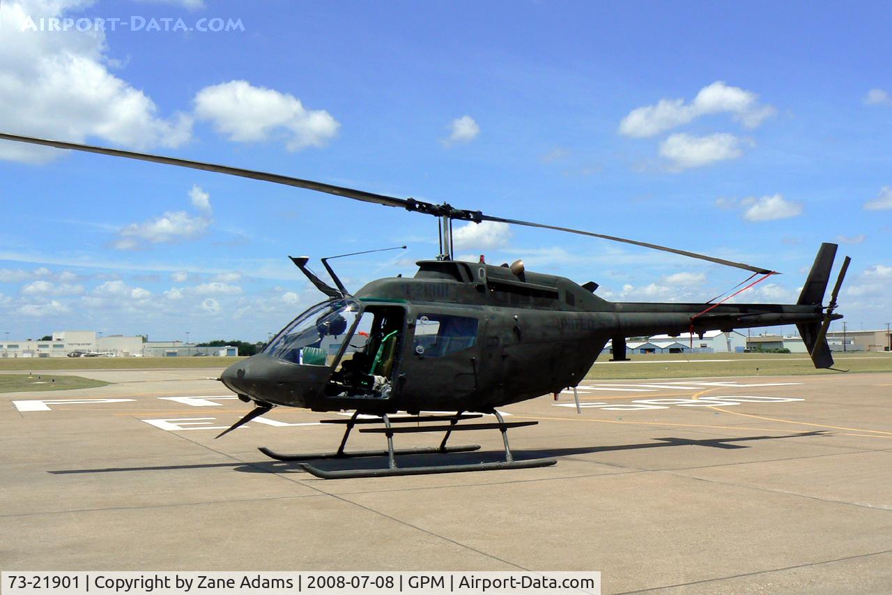 73-21901, 1973 Bell OH-58A Kiowa C/N 42167, At Grand Prairie Municipal