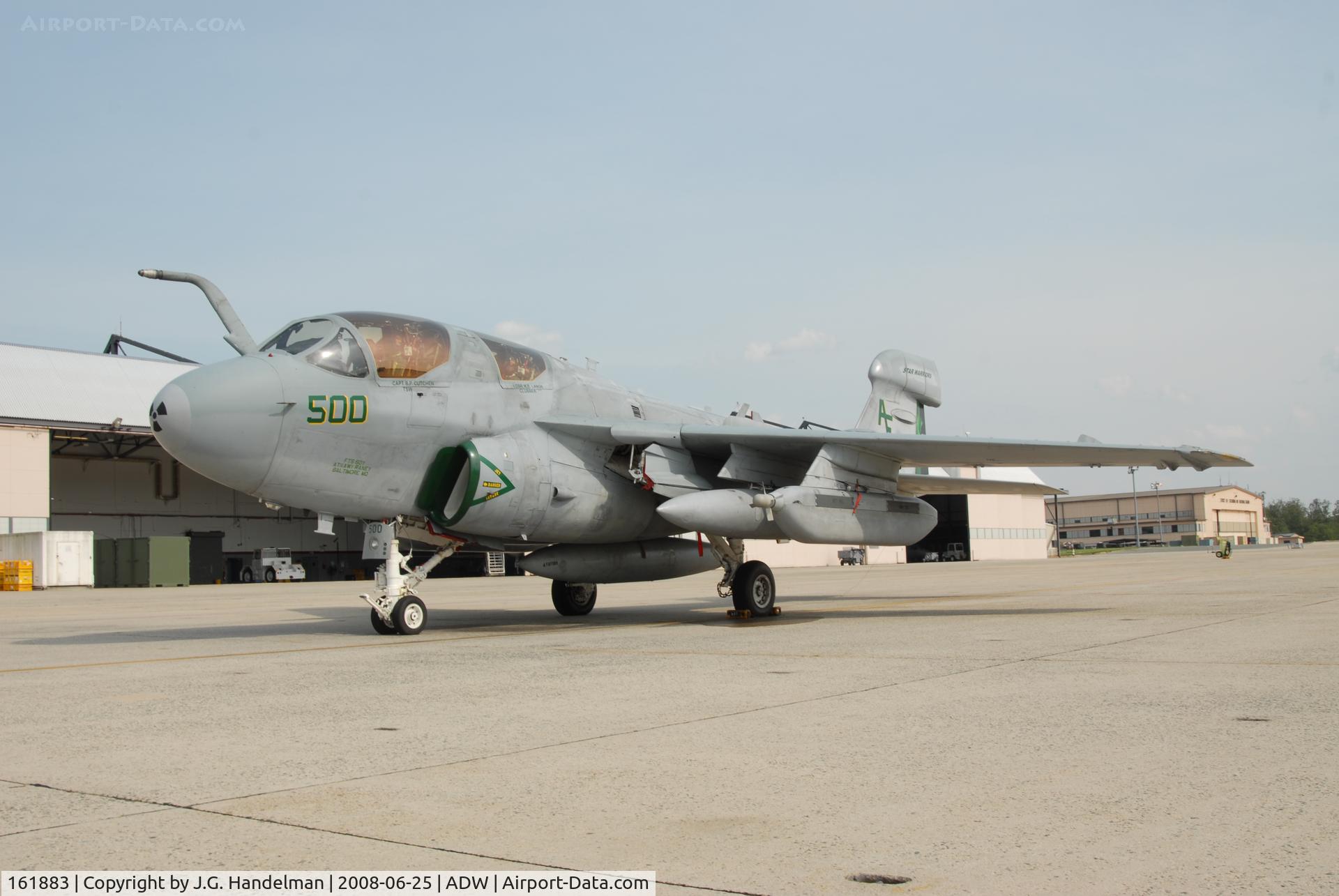161883, Grumman EA-6B Prowler C/N P-106, EA-6B 161883 AF-500 at NAF Washington port nose view