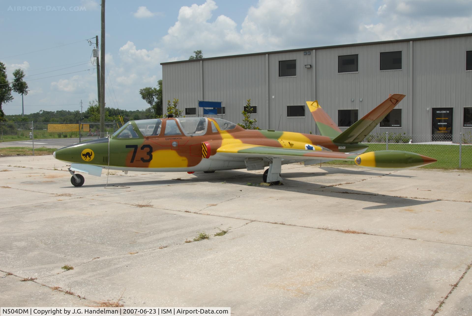 N504DM, 1966 Fouga (Valmet) CM-170R Magister C/N FM-73, on ramp at Kissimmee