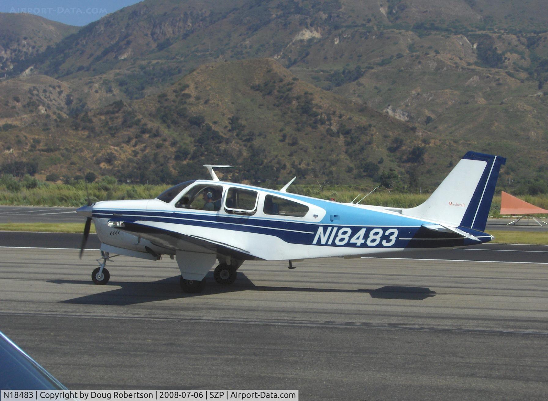 N18483, 1977 Beech F33A Bonanza C/N CE-735, 1977 Beech F33A BONANZA, Continental IO-520-B 285 Hp, taxi