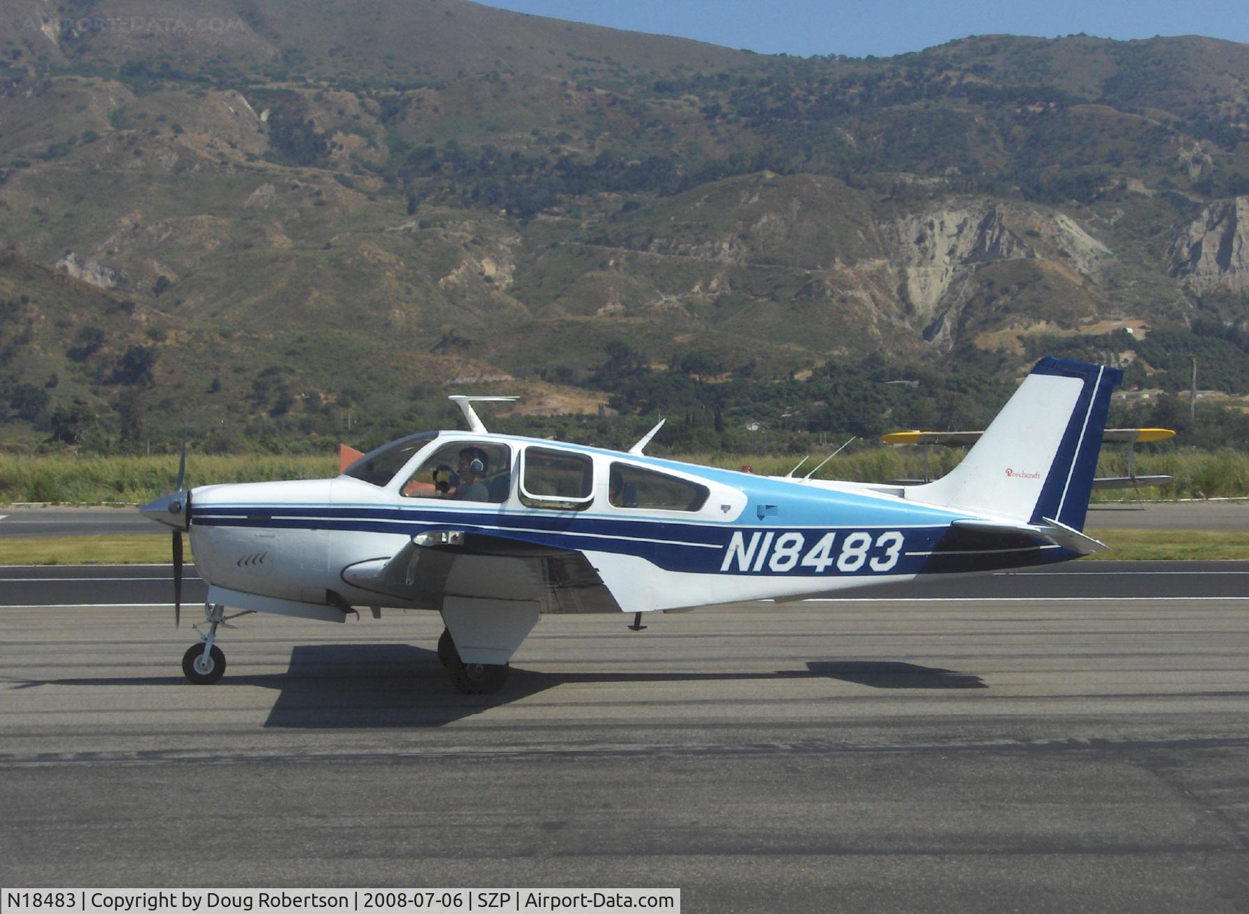 N18483, 1977 Beech F33A Bonanza C/N CE-735, 1977 Beech F33A BONANZA, Continental IO-520-B 285 Hp, taxi