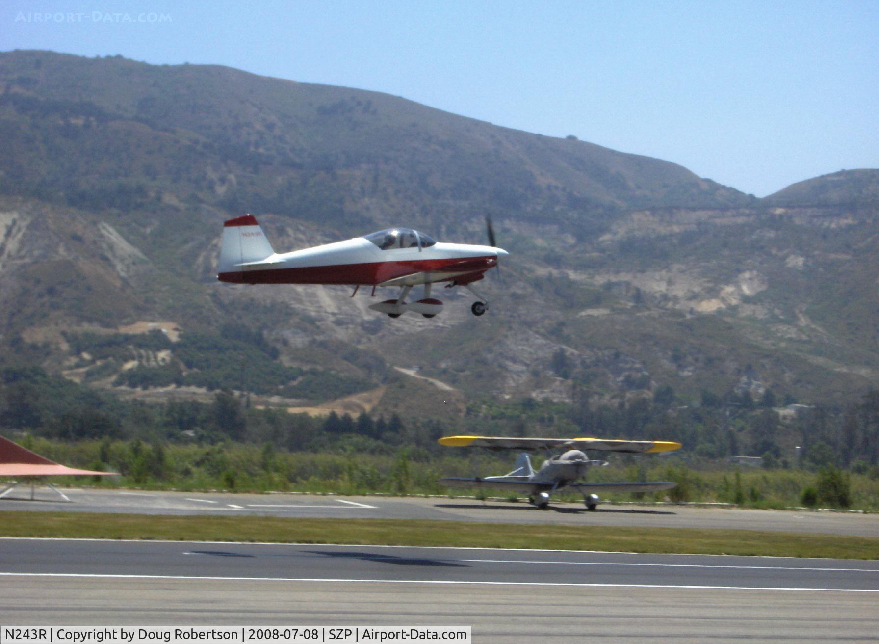 N243R, 2006 Vans RV-6A C/N 25255, 2006 Goeke VAN's RV-6A, Lycoming O-320-E2D 150 Hp, takeoff climb Rwy 22