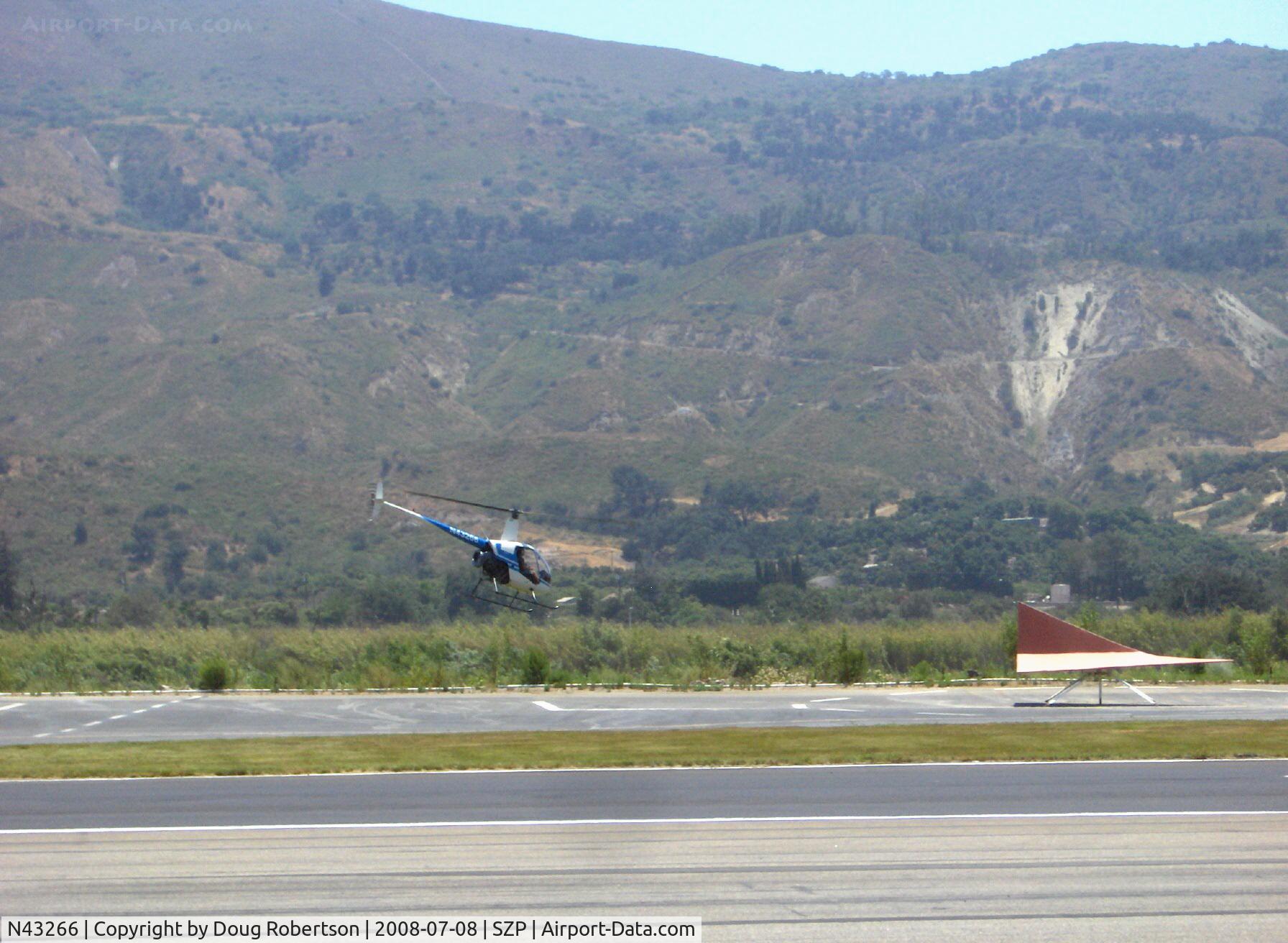 N43266, 1990 Robinson R22 Beta C/N 1268, 1990 Robinson R22 Beta, Lycoming O-320-BC, departure