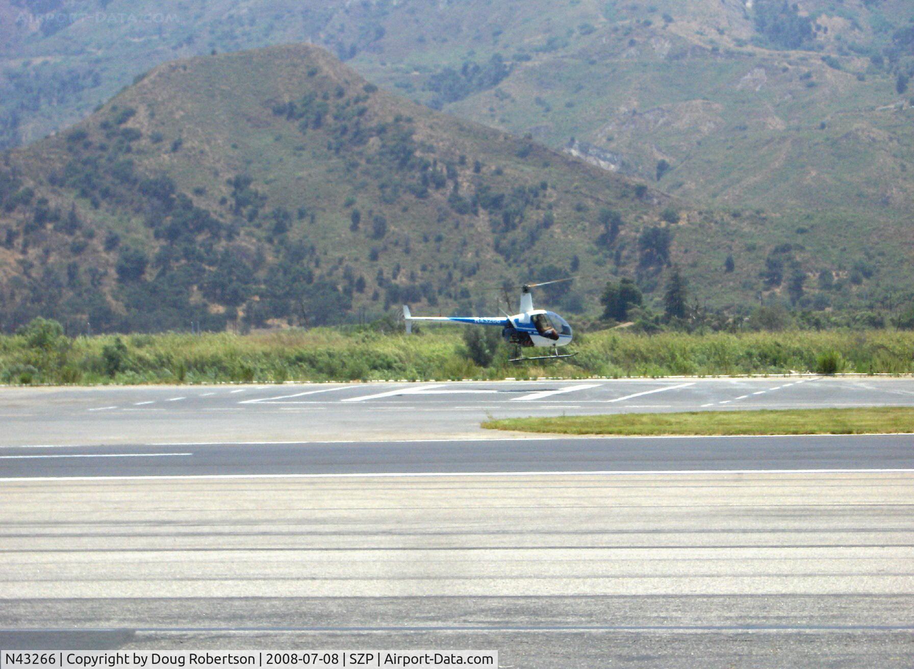 N43266, 1990 Robinson R22 Beta C/N 1268, 1990 Robinson R22 Beta, Lycoming O-320-BC, liftoff