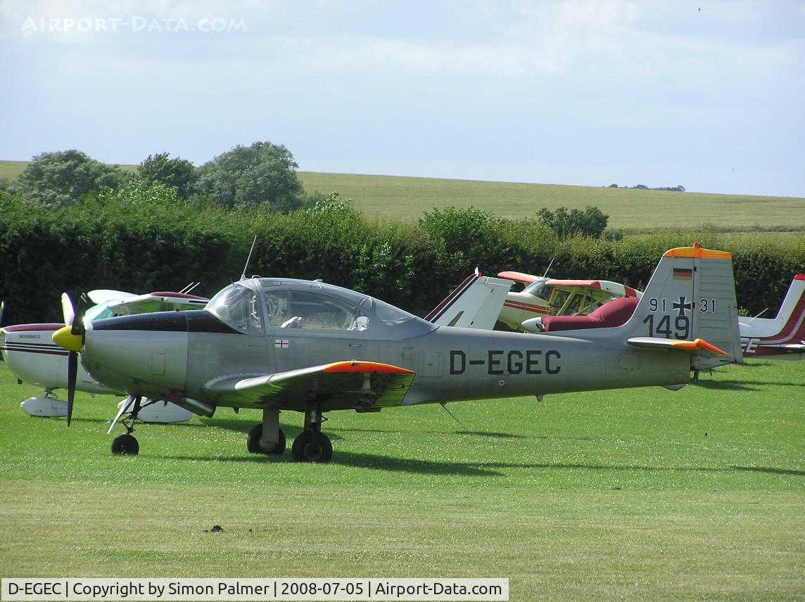 D-EGEC, 1960 Focke-Wulf FWP-149D C/N 153, Piaggio P149 at Meppershall airstrip