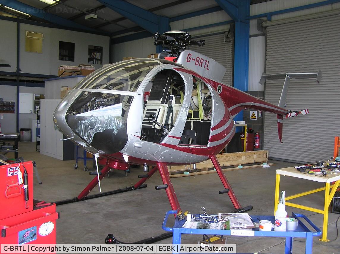 G-BRTL, 1989 McDonnell Douglas MD-500E (369E) C/N 0356E, Hughes 369 in new colour scheme