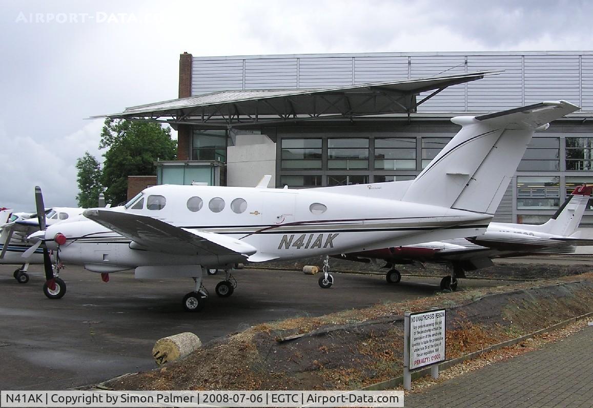 N41AK, 1982 Beech F90 King Air C/N LA-188, King Air at Cranfield