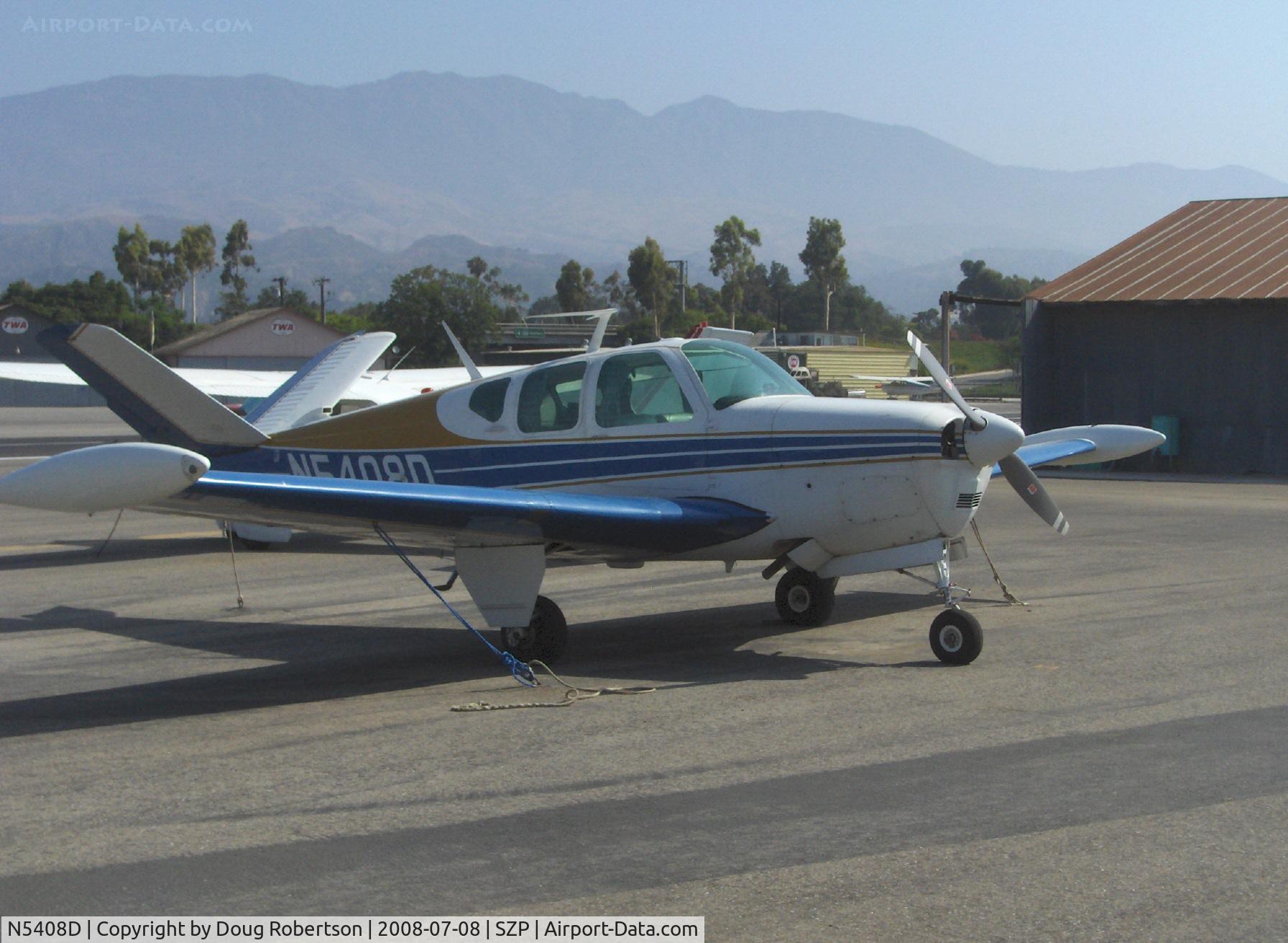 N5408D, 1956 Beech H35 Bonanza C/N D-4890, 1956 Beech H35 BONANZA, Continental O-470-G 240 Hp