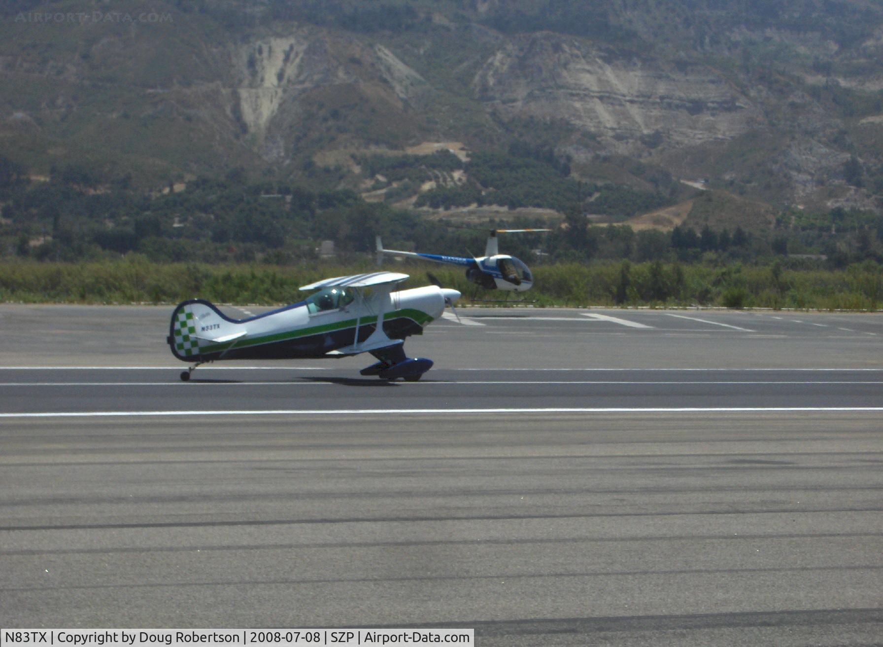 N83TX, 1983 Pitts S-1E Special C/N 8-0110, 1983 Langerud/Taylor/Hines PITTS S1E, Lycoming O-320, landing Rwy 22