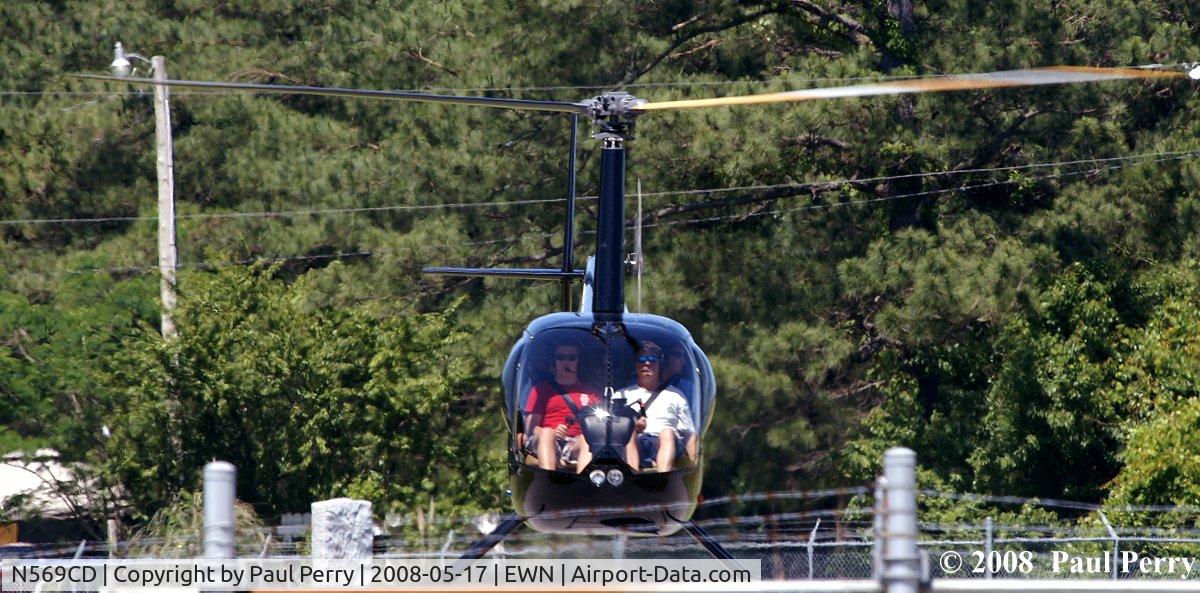N569CD, 2008 Robinson R44 II C/N 12257, Easing in to a hover