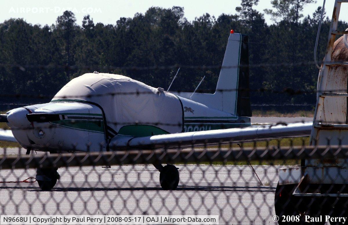 N9668U, 1975 Grumman American AA-5A Cheetah C/N AA5A-0034, She may not have a tailhook, but she's still a Grumman cat