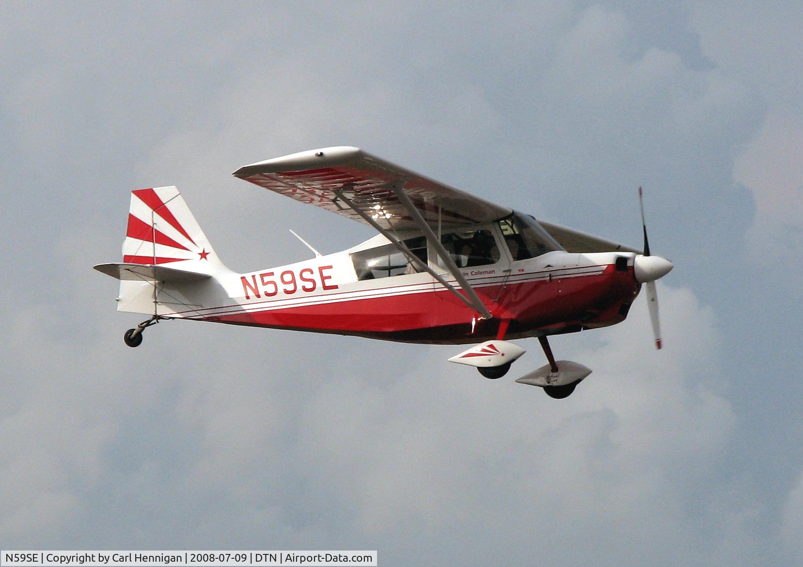 N59SE, 2005 American Champion 8KCAB Super Decathlon C/N 1004-2005, Landing runway 14