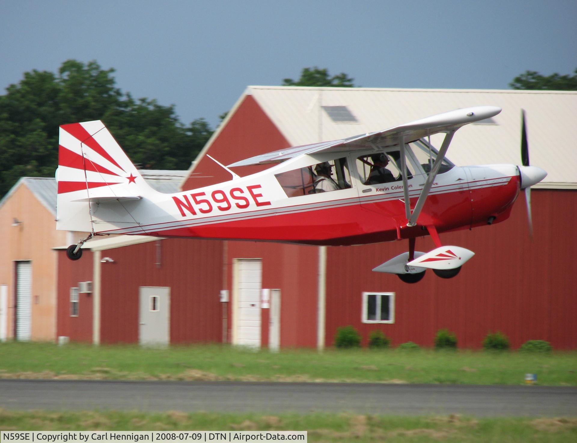 N59SE, 2005 American Champion 8KCAB Super Decathlon C/N 1004-2005, Landing runway 14