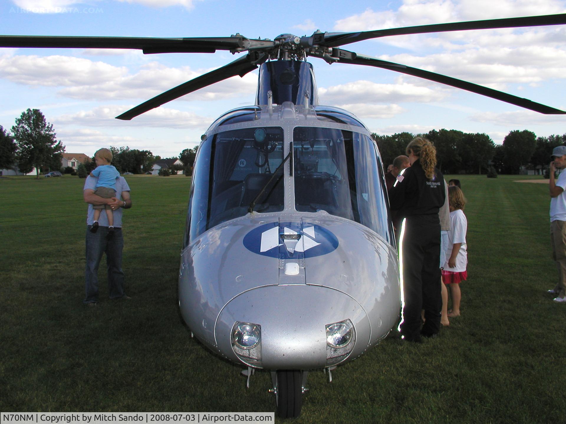 N70NM, 1992 Agusta A-109C C/N 7664, Air Care 1 in 70NM at a PR Event in Apple Valley, MN.