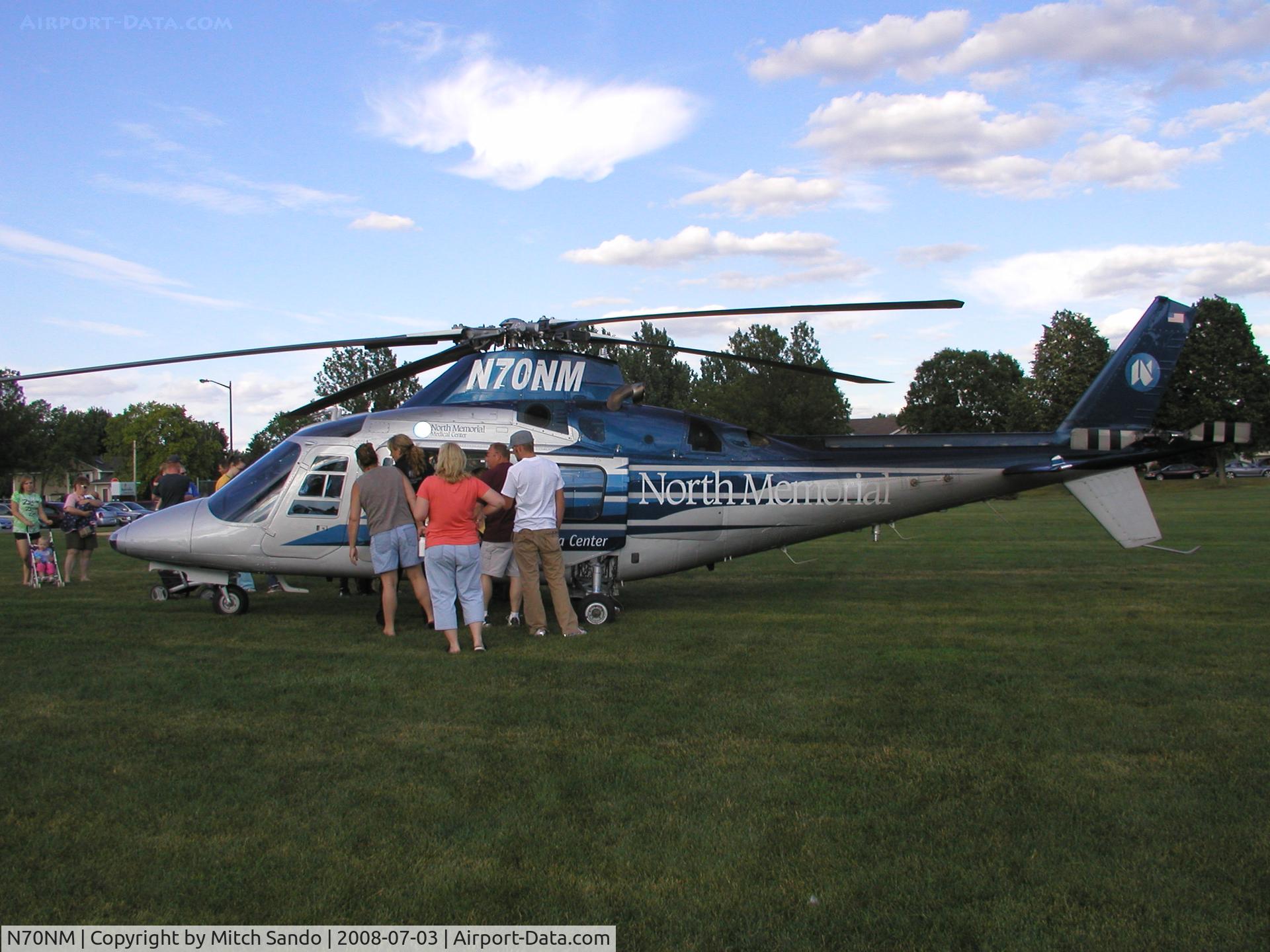 N70NM, 1992 Agusta A-109C C/N 7664, Air Care 1 in 70NM at a PR Event in Apple Valley, MN.