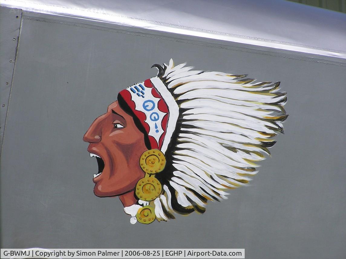 G-BWMJ, 1981 Nieuport 17 Scout Replica C/N PFA 121-12351, Badge on Nieuport Scout replica