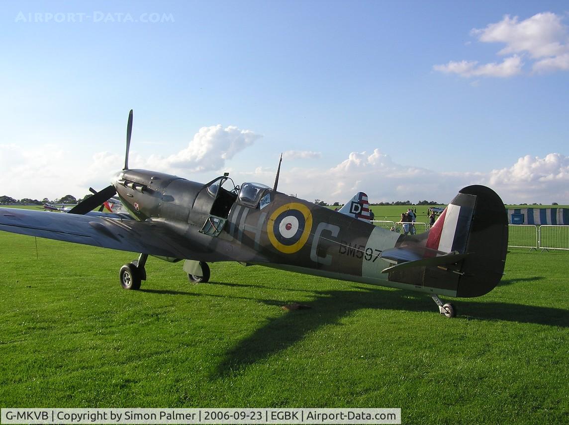 G-MKVB, 1942 Supermarine 349 Spitfire LF.Vb C/N CBAF.2461, Spitfire BM597 at Sywell