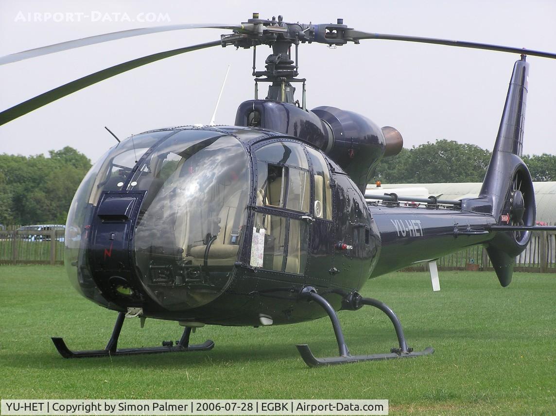 YU-HET, Aérospatiale SA-342J Gazelle C/N 1204, SA341G Gazelle at Sywell