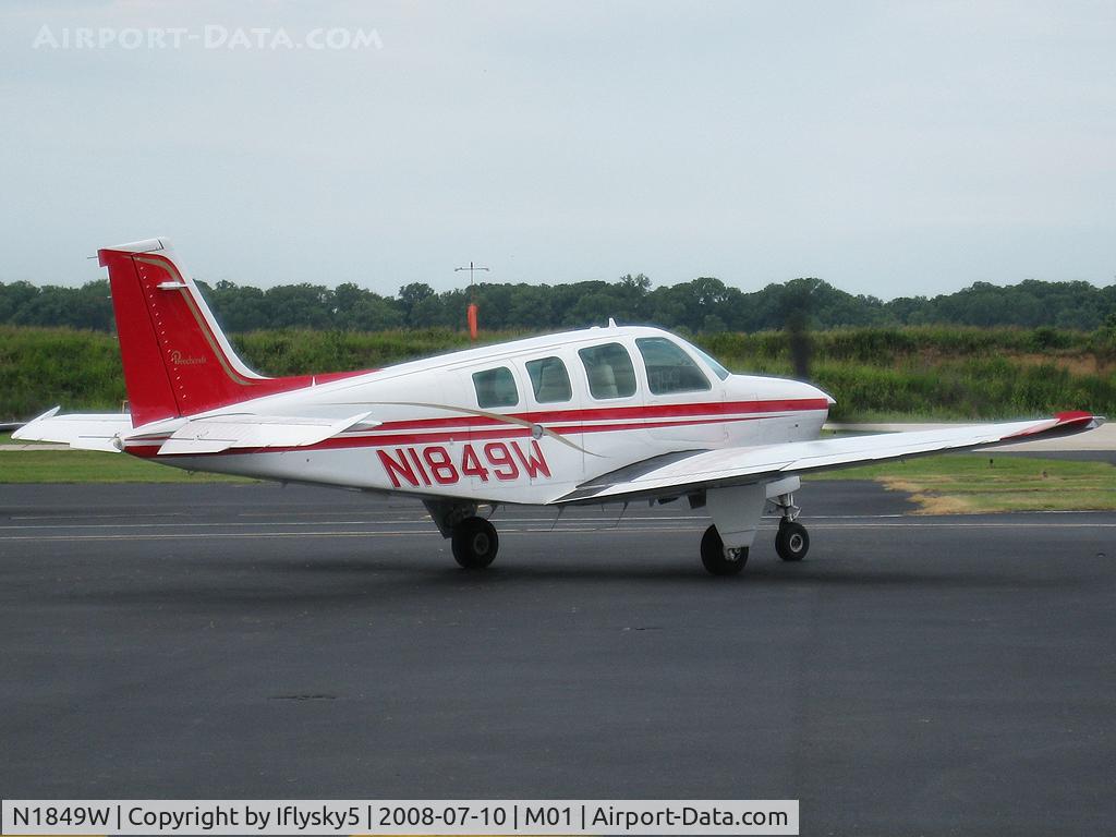 N1849W, 1973 Beech A36 Bonanza 36 C/N E-428, N1849W BEECH A36