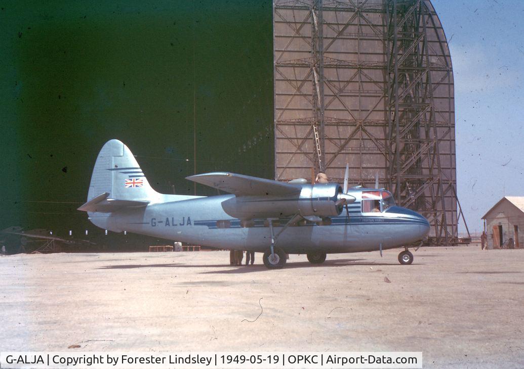 G-ALJA, Percival P-50 Prince 2 C/N P50-03, Percival Prince near Karachi Airship hangar
