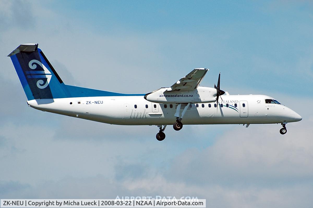 ZK-NEU, 2007 De Havilland Canada DHC-8-311 Dash 8 C/N 647, On approach to Auckland