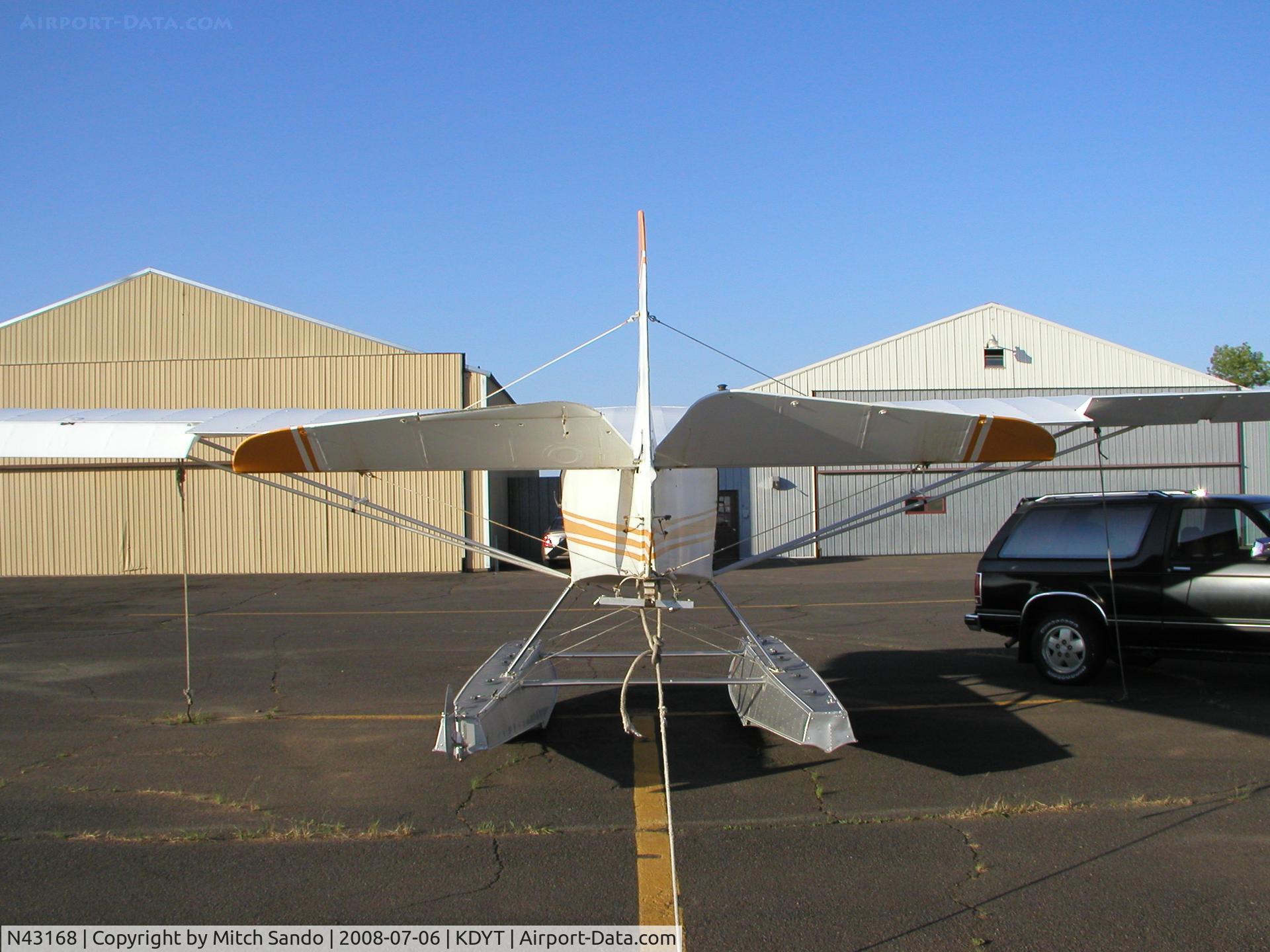 N43168, 1946 Taylorcraft BC12-D C/N 6827, Parked on the ramp at Sky Harbor.