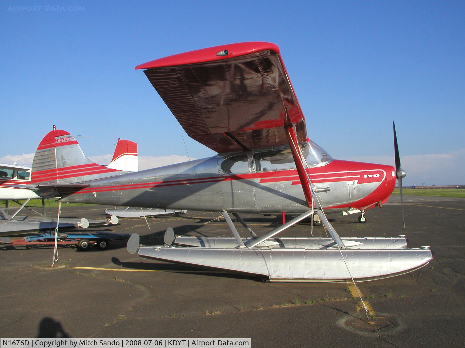 N1676D, 1952 Cessna 170B C/N 20318, Parked on the ramp at Sky Harbor.