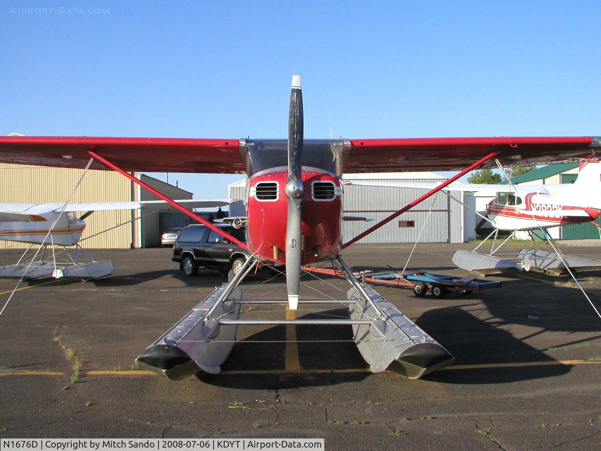 N1676D, 1952 Cessna 170B C/N 20318, Parked on the ramp at Sky Harbor.